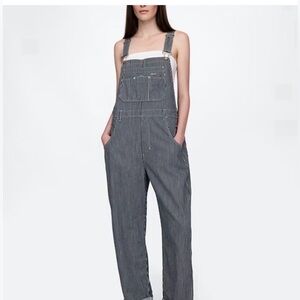 GAP xxl tall Women's Blue denim Striped Overalls